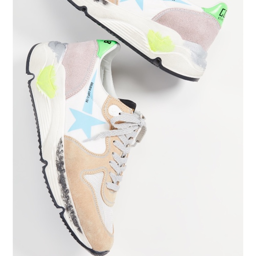 Golden Goose Running Sole Sneaker White/Blue NIB - Picture 2 of 8